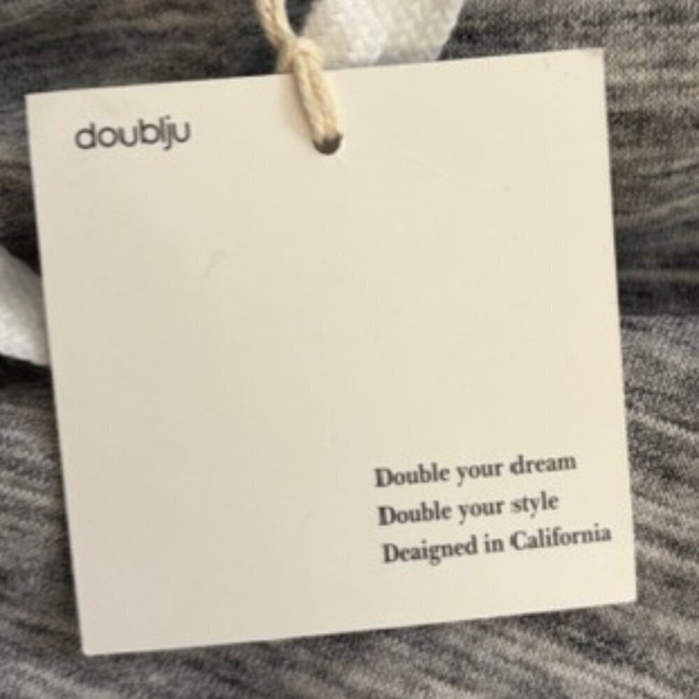 Doublju Hoodie Sweatshirt Dress Heather Gray Women's Small Drawstring NEW - Picture 6 of 7